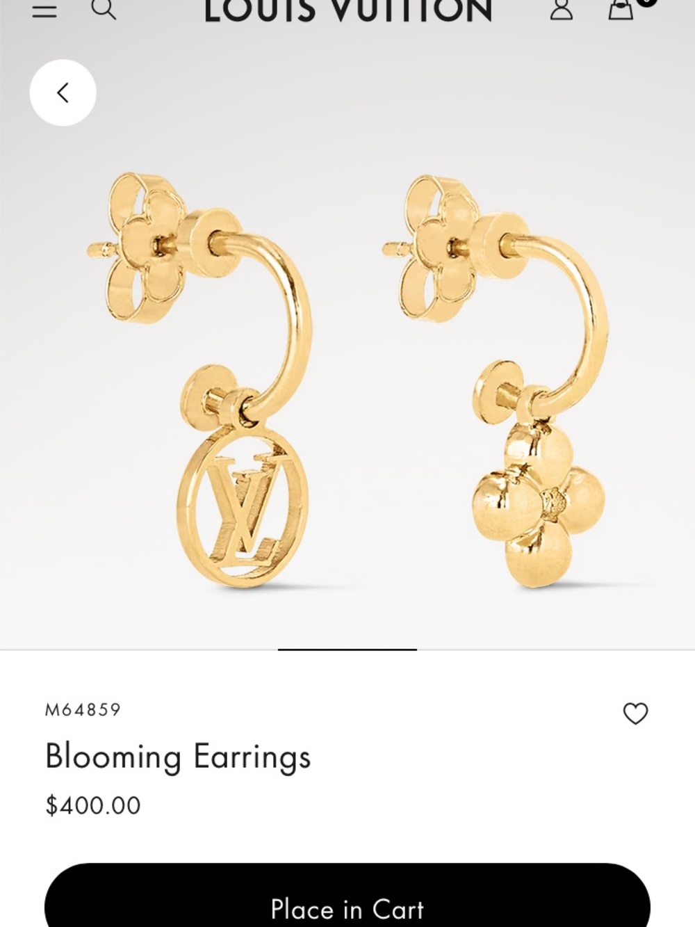 Louis Vuitton Blooming Earrings NWT - Picture 2 of 7